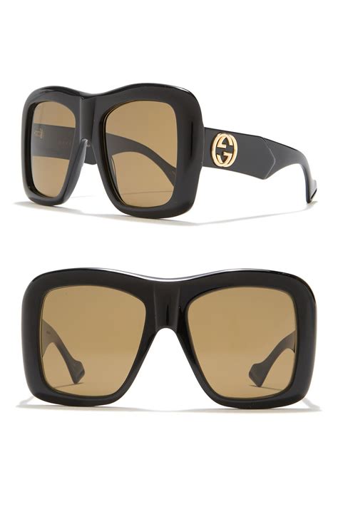 gucci oversize square frame sunglasses dupe|gucci unisex fashion 54mm sunglasses.